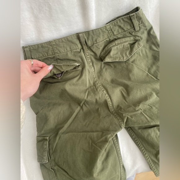 CARGO WORN GREEN PANTS - Picture 2 of 5